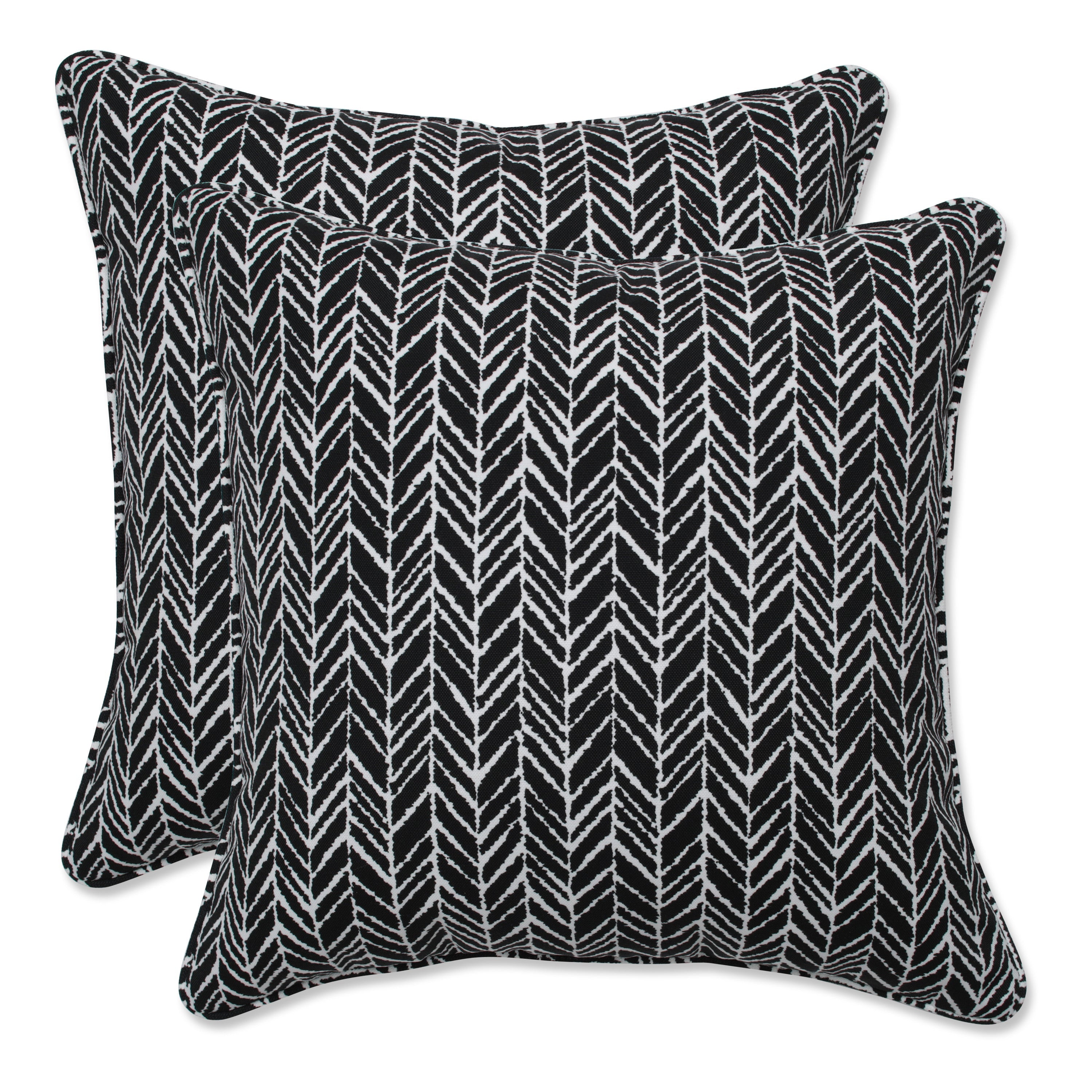 Herringbone Night 16.5-Inch Throw Pillow (Set of 2)