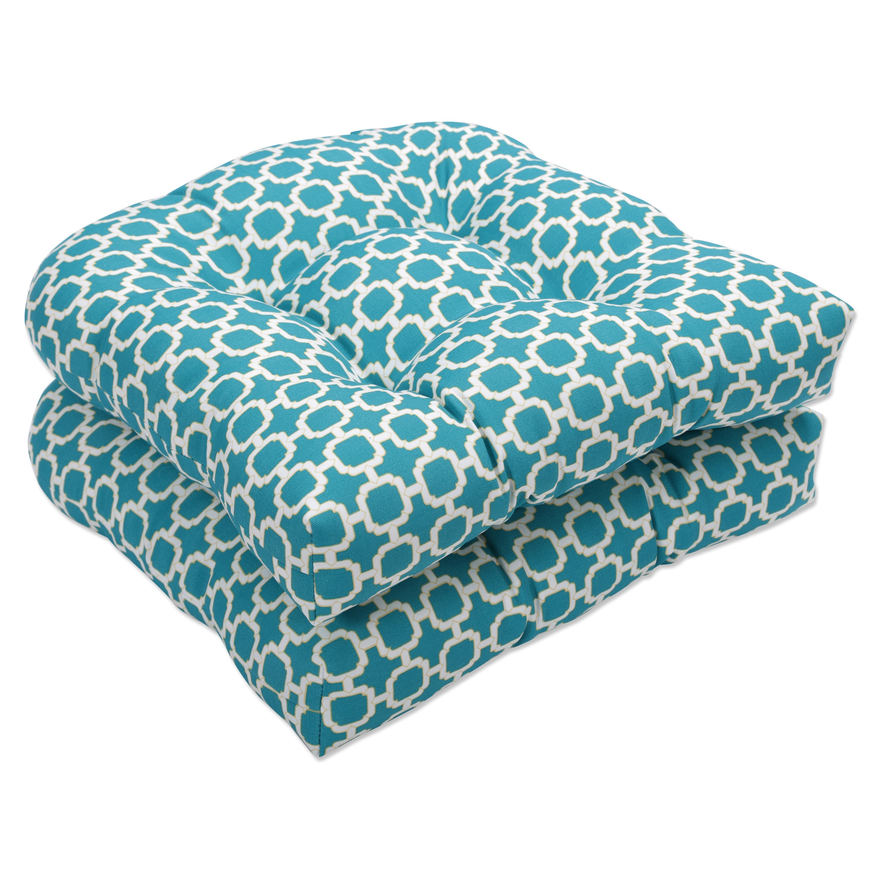 Hockley Teal Wicker Seat Cushion (Set Of 2)