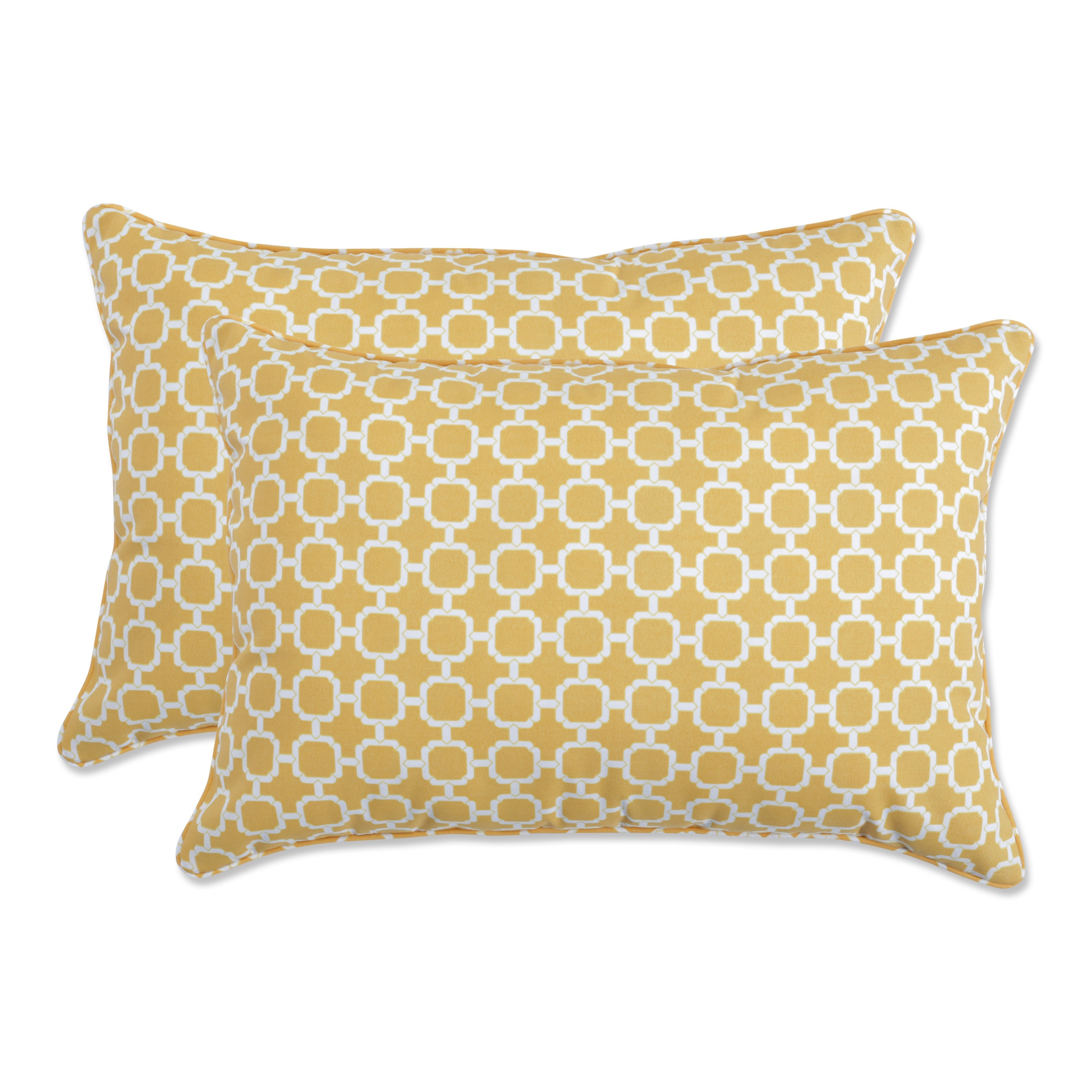 Hockley Yellow Oversized Rectangle Throw Pillow (Set Of 2)