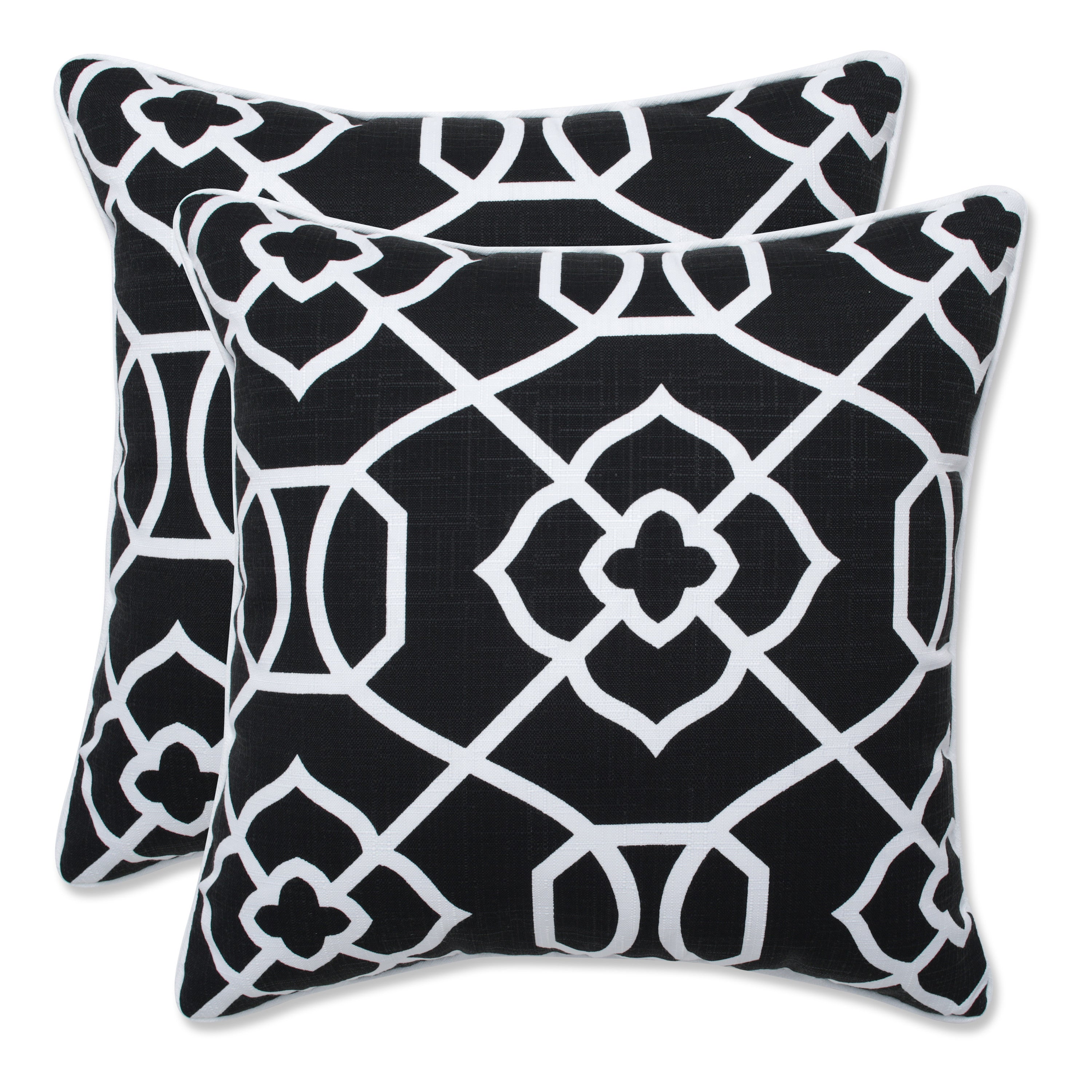 Kirkland Black 16.5-Inch Throw Pillow (Set of 2)