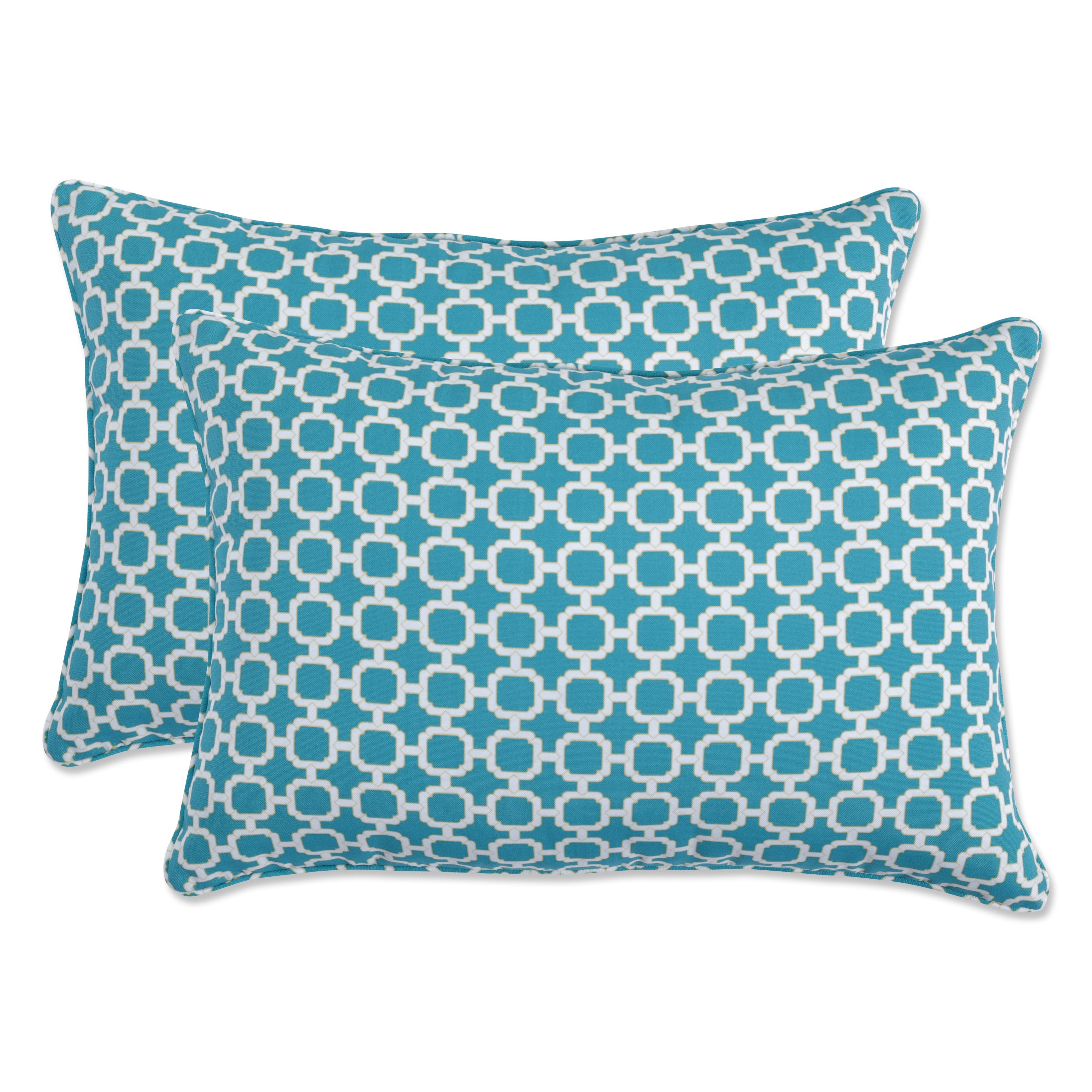 Hockley Teal Oversized Rectangle Throw Pillow (Set Of 2)