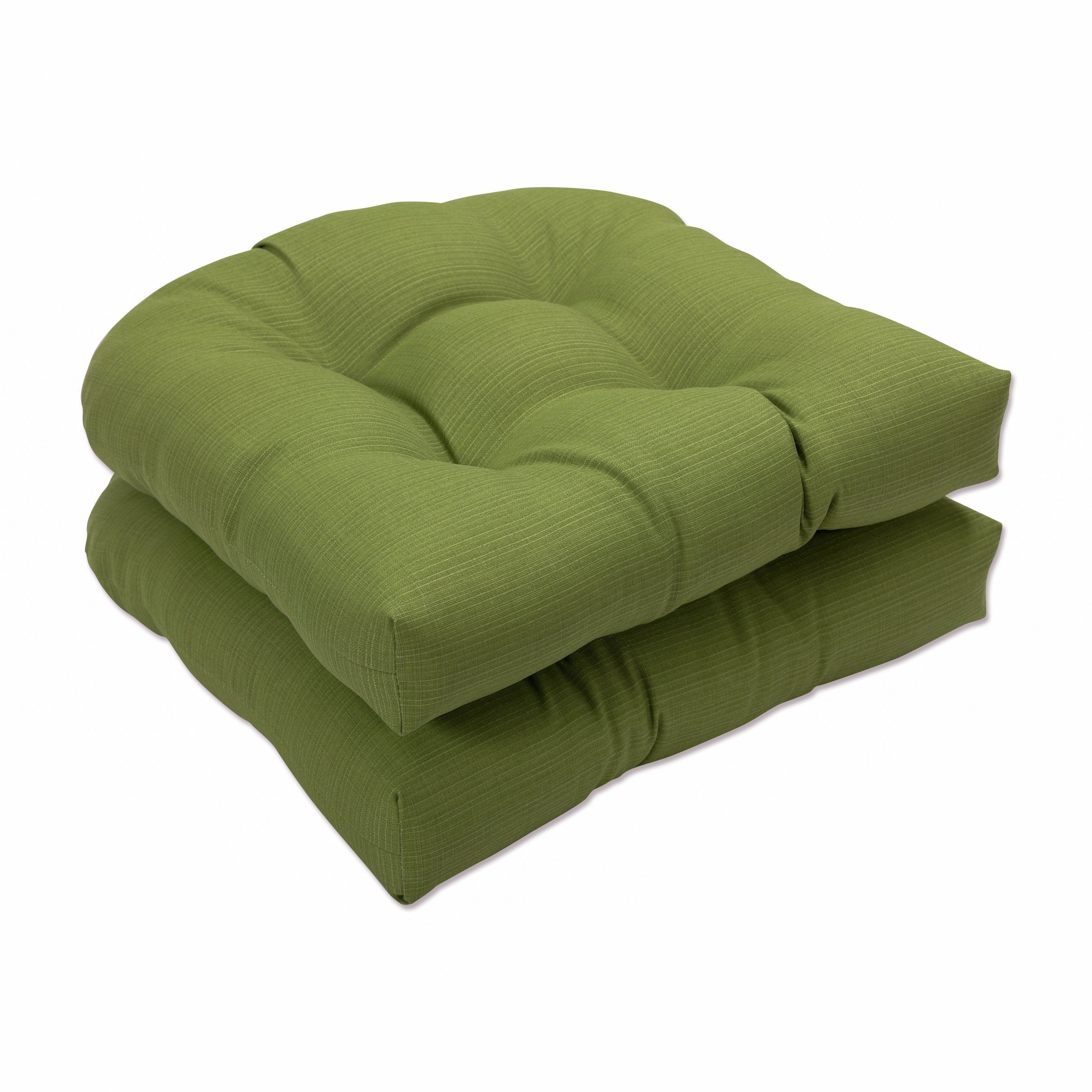 Outdoor/Indoor Forsyth Kiwi Wicker Seat Cushion (Set of 2)