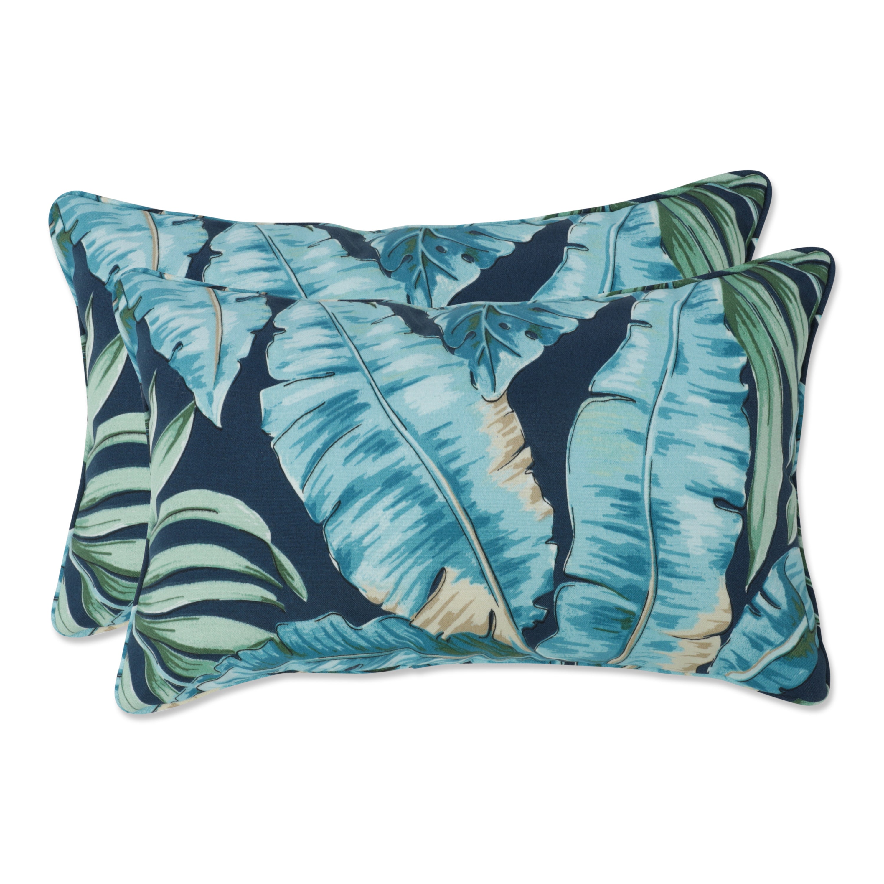 Tortola Midnight Blue Rectangular Throw Pillow (Set of 2)
