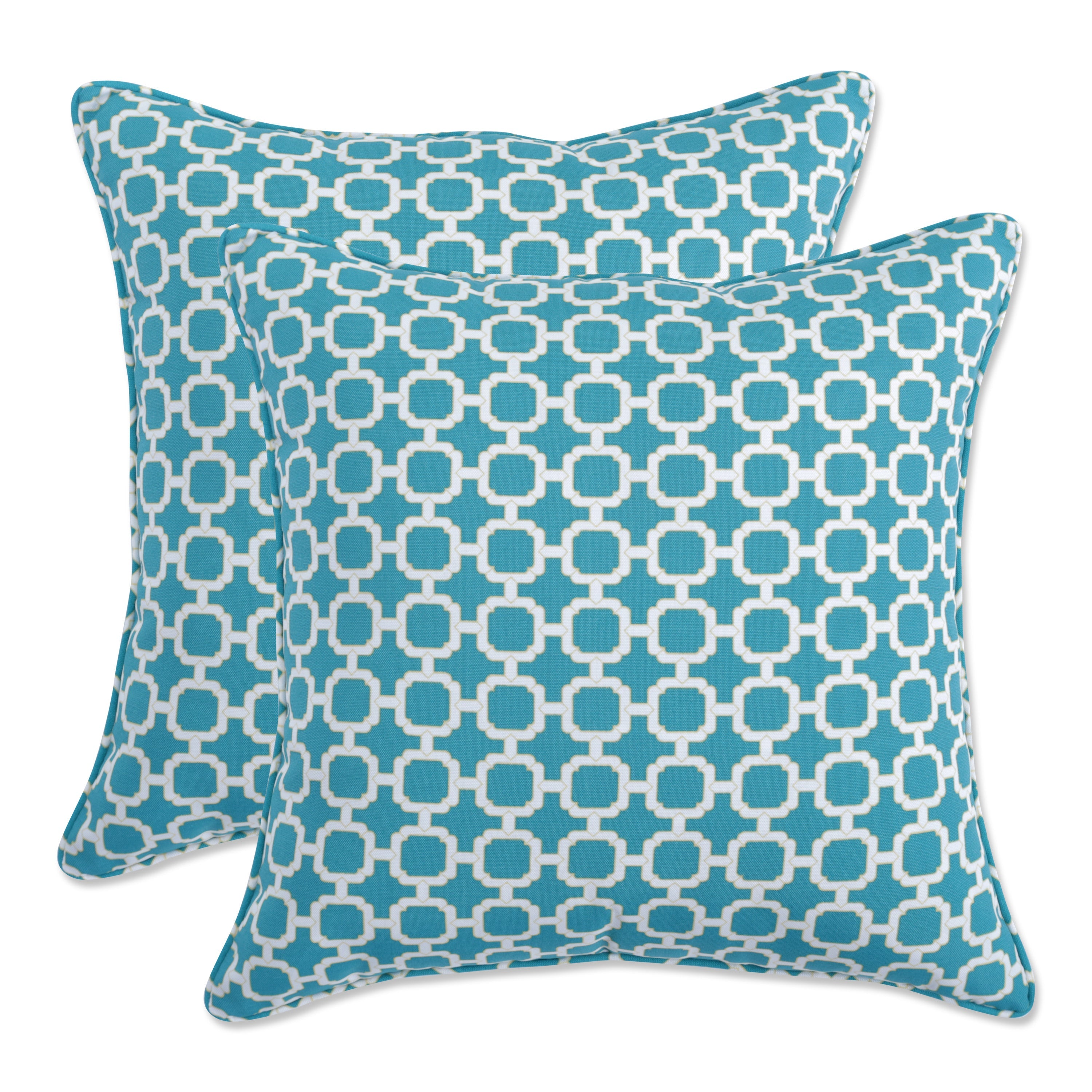Hockley Teal 18.5-Inch Throw Pillow (Set Of 2)