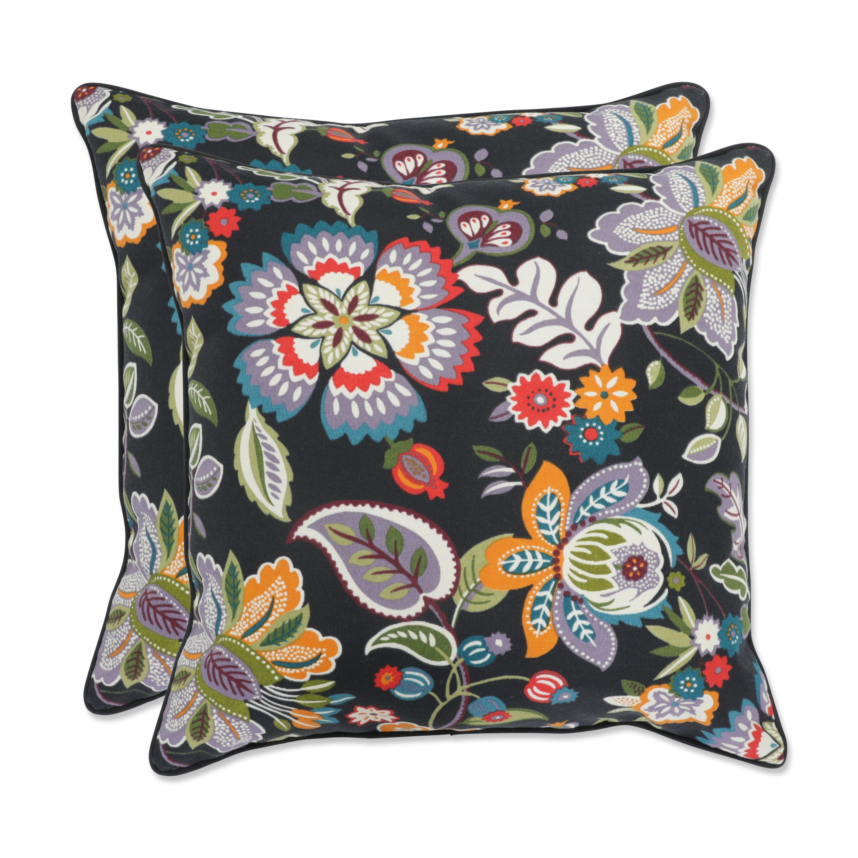 Telfair Midnight 18.5-inch Throw Pillow (Set of 2)