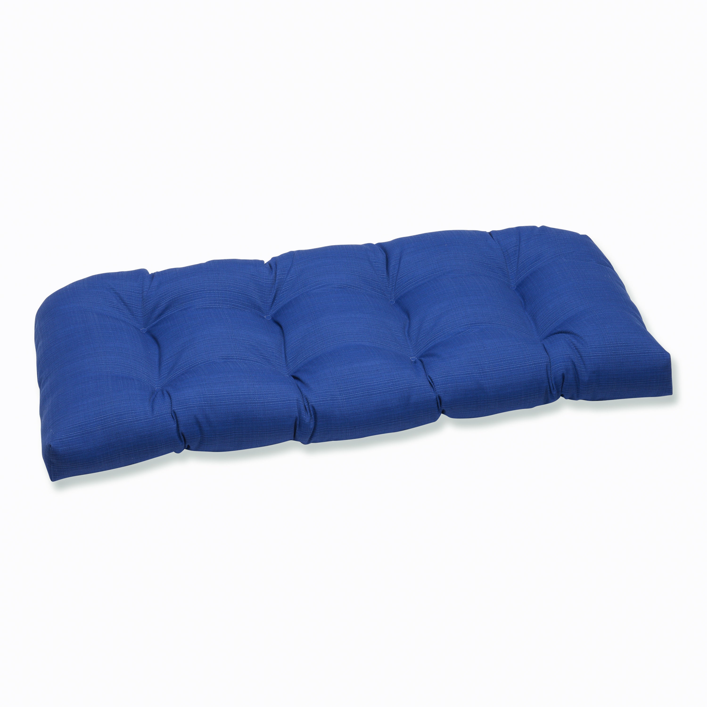 Outdoor/Indoor Fresco Blue Wicker Loveseat Cushion