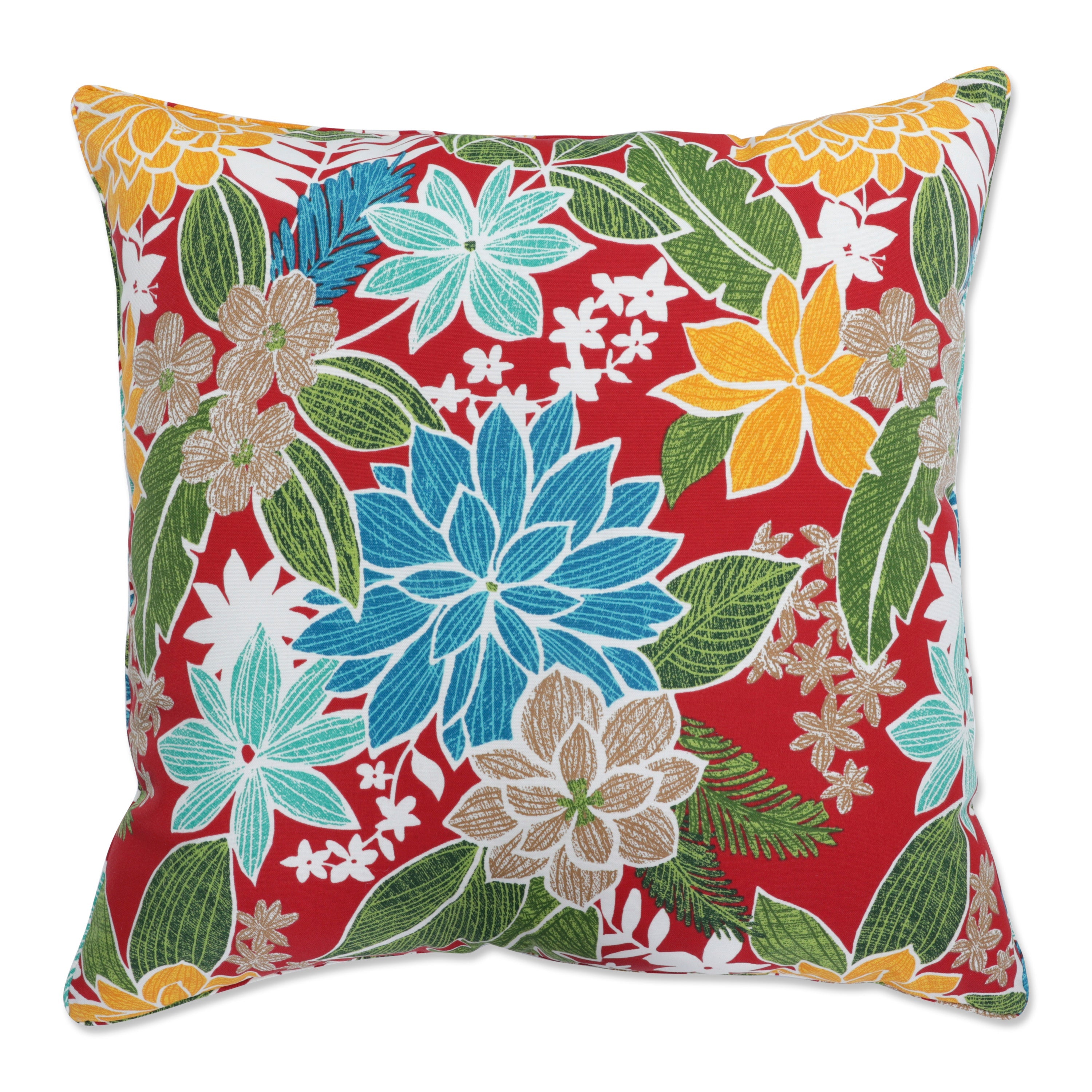 Bora Cay Red 25-inch Floor Pillow