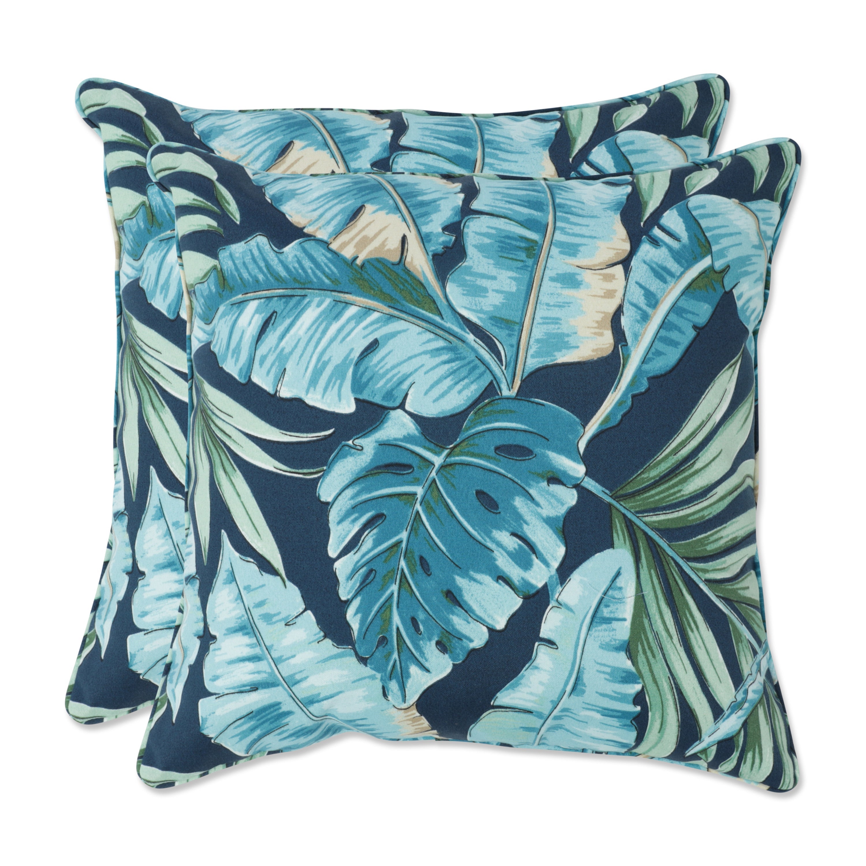 Tortola Midnight Blue 18.5-inch Throw Pillow (Set of 2)