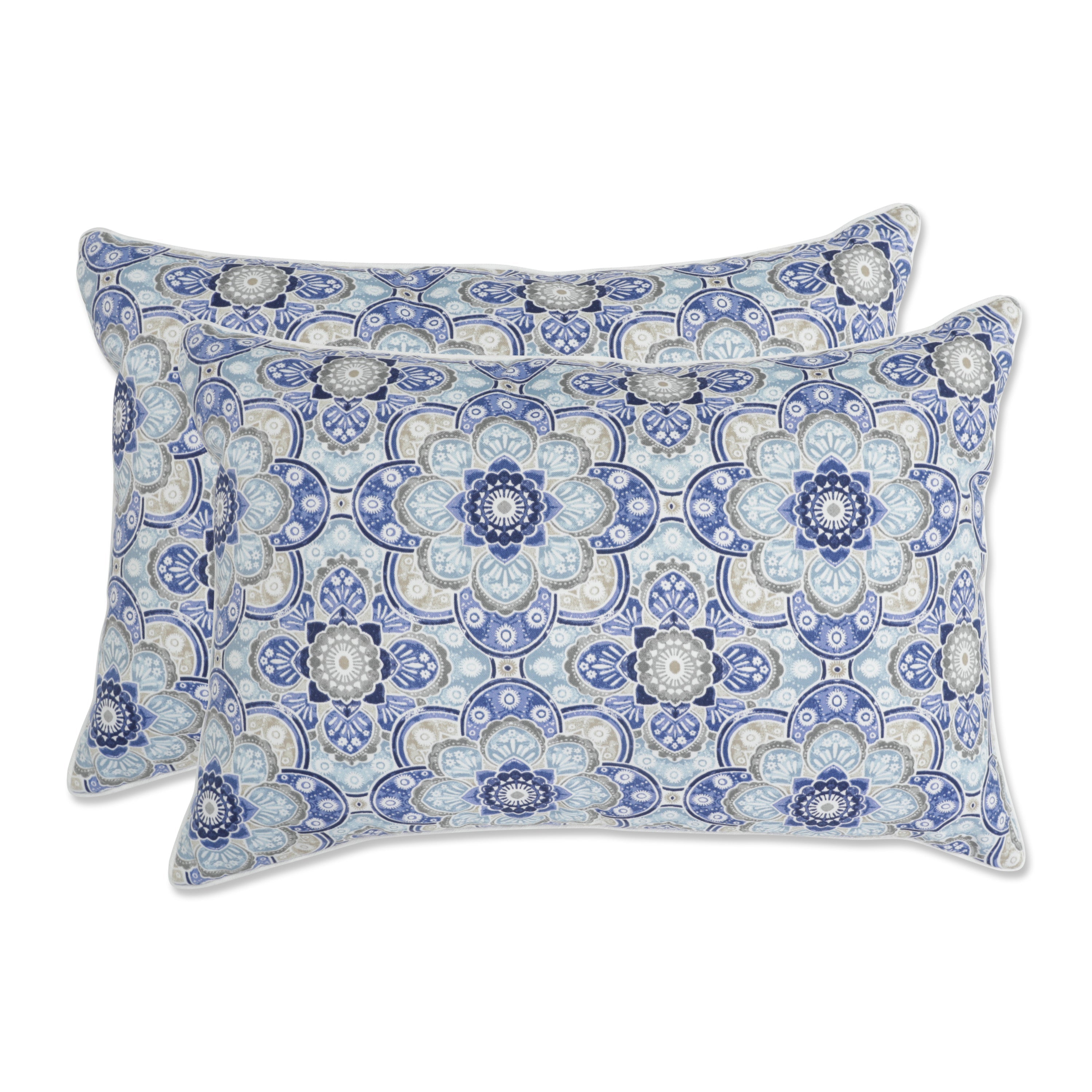 Keyzu Medallion Mariner Over-sized Rectangular Throw Pillow (Set of 2)