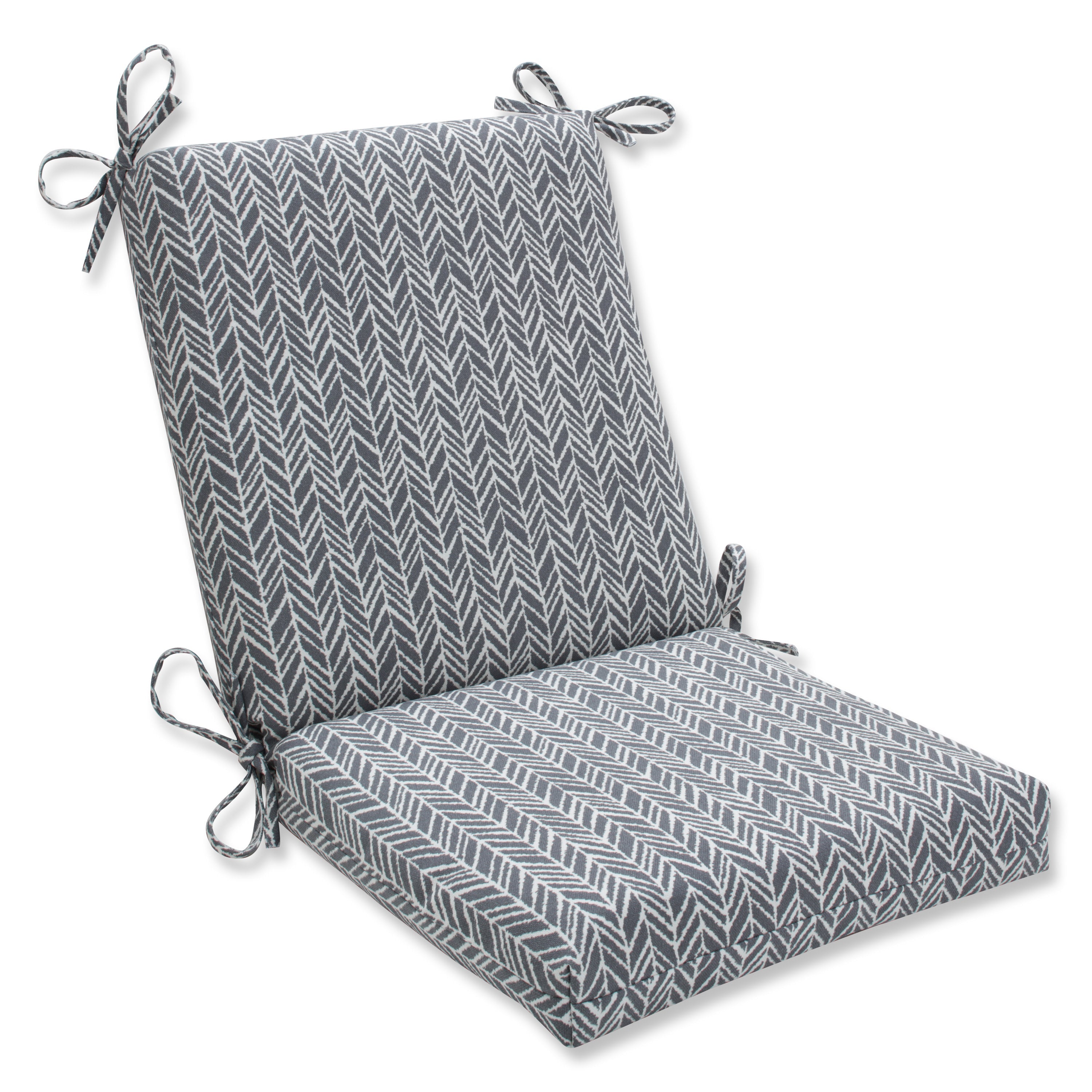 Herringbone Slate Squared Corners Chair Cushion