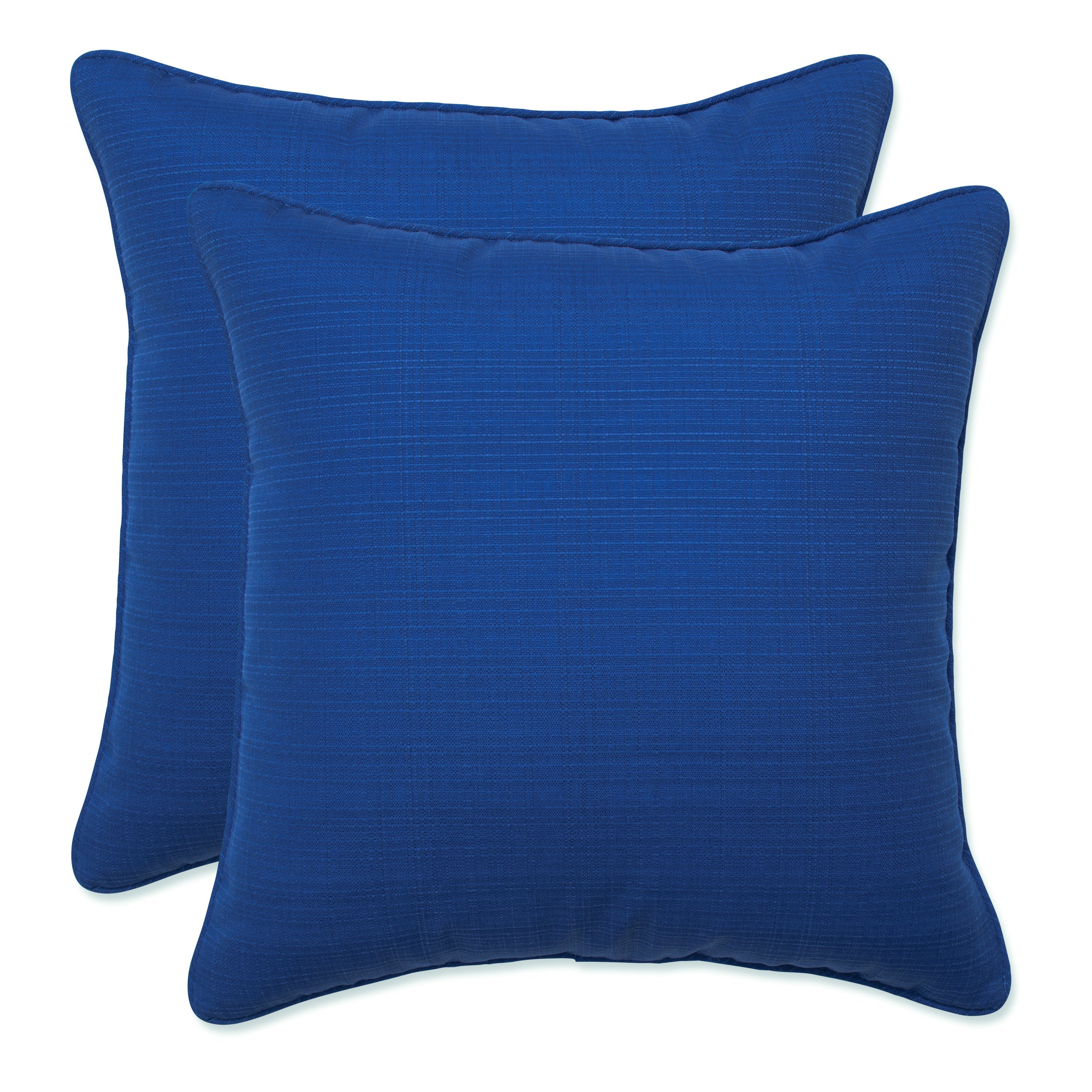Outdoor/Indoor Fresco Blue 16.5-inch Throw Pillow (Set of 2)