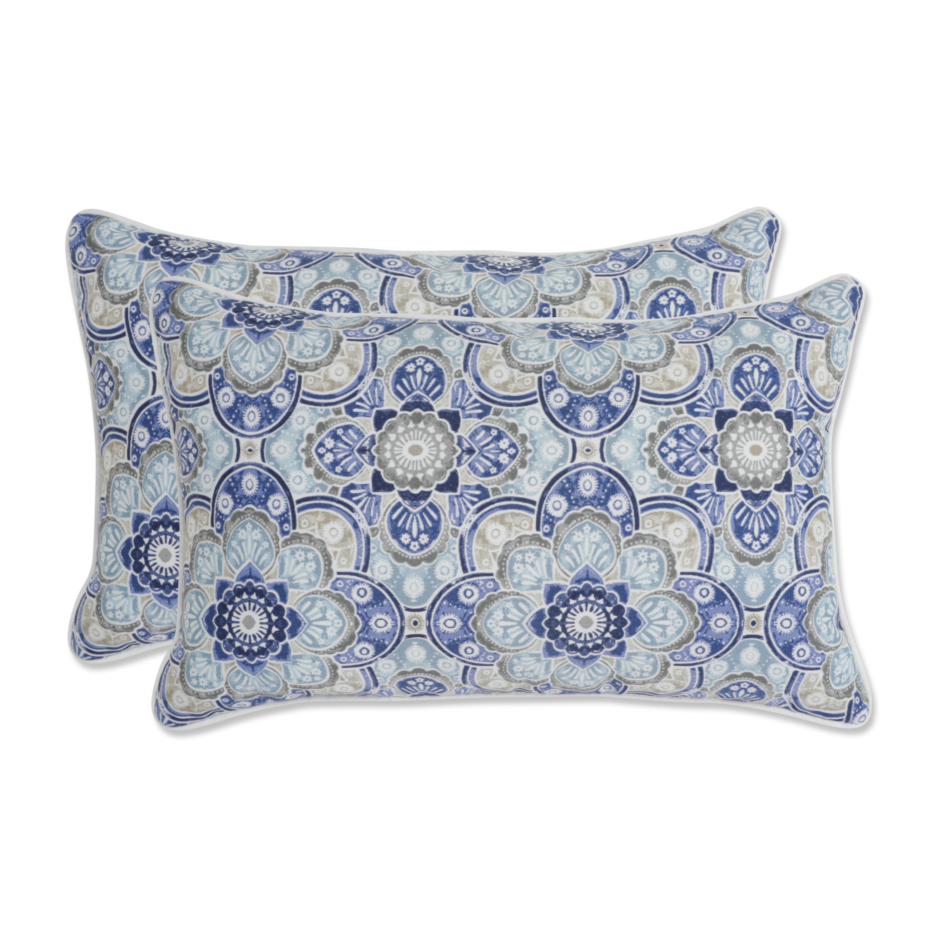 Keyzu Medallion Mariner Rectangular Throw Pillow (Set of 2)